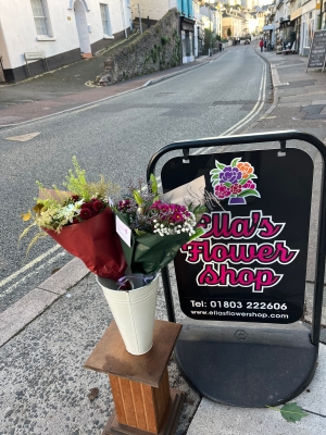 Paper wrapped flowers