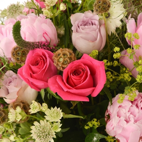 Mixed Foliage and Regular Flower Wreath